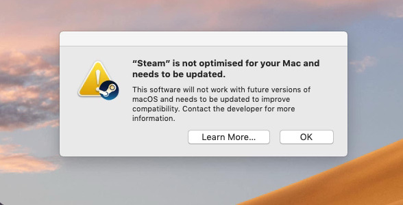 steam for my mac doesnt load